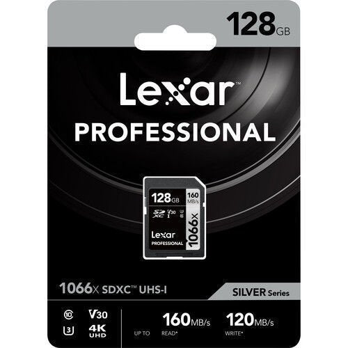 Lexar Professional 1066x SDXC 128GB UHS-I Card SILVER Series - cambuy-lives