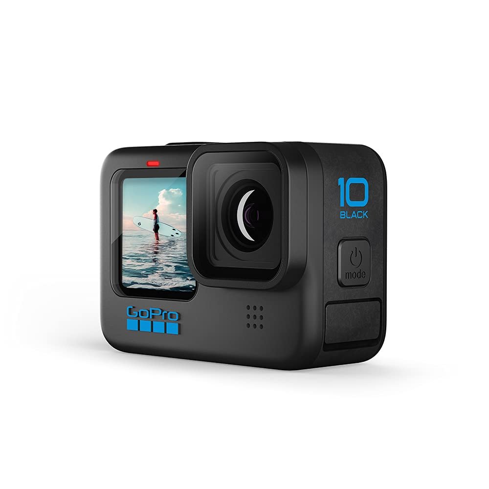 GoPro HERO10 Black - Waterproof Action Camera with Front LCD and Touch Rear Screens, 5.3K60 Ultra HD Video, 23MP Photos, 1080p Live Streaming, Webcam, Stabilization-Black - cambuy-lives