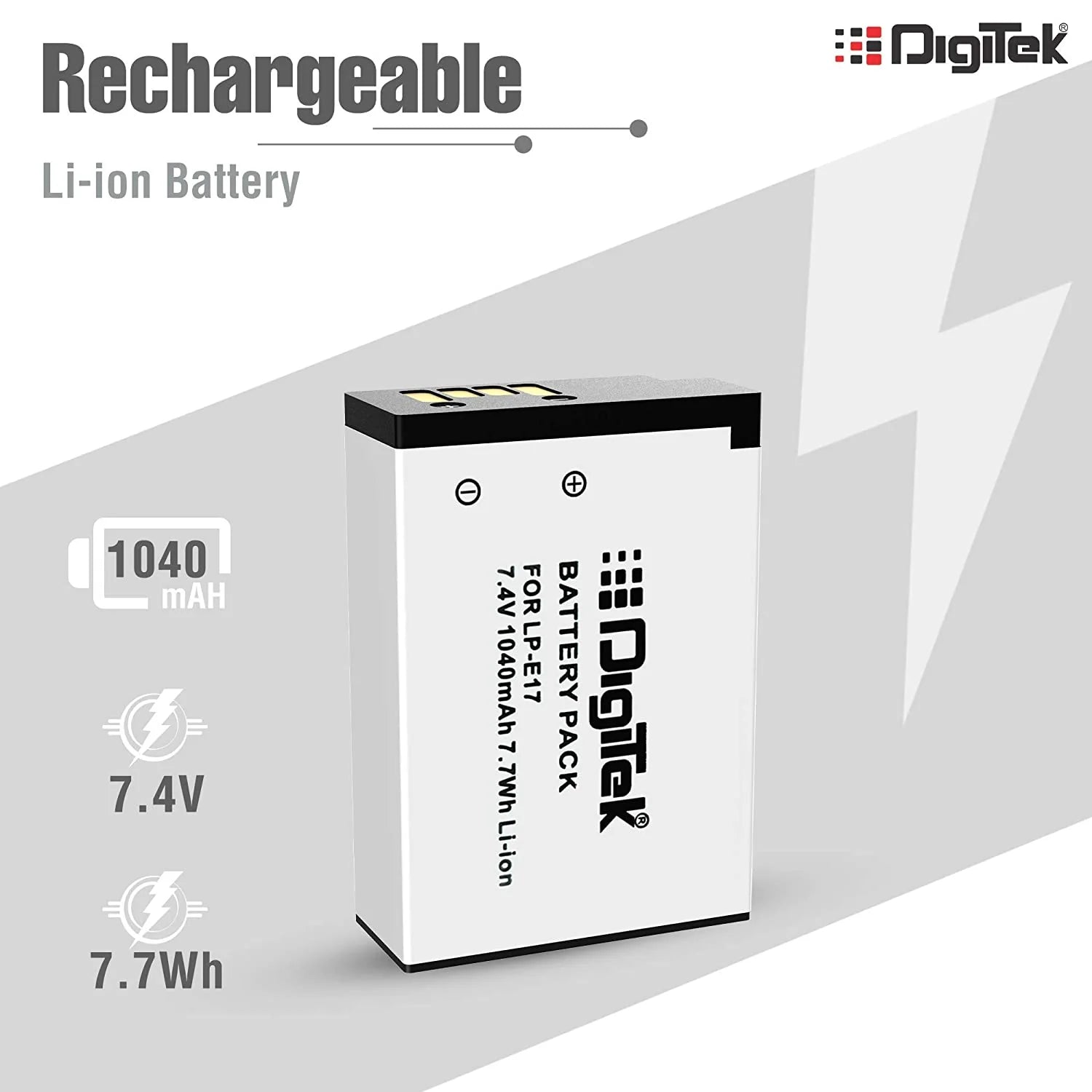 DigiTek (LP-E17) Lithium-ion Rechargeable Battery Pack for DSLR Camera - cambuy-lives