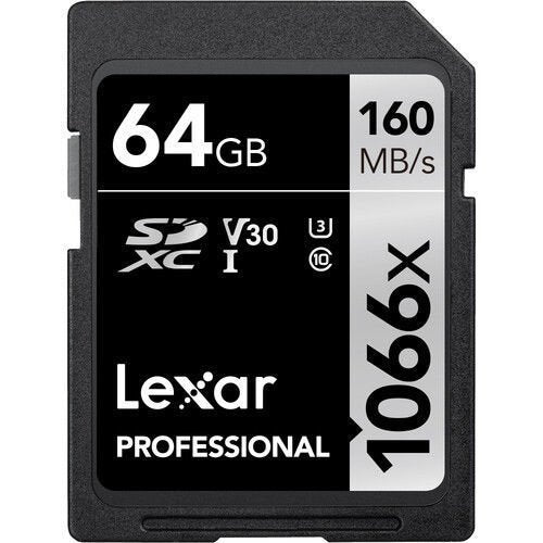 Lexar Professional 1066x SDXC 64GB UHS-I Card SILVER Series - cambuy-lives