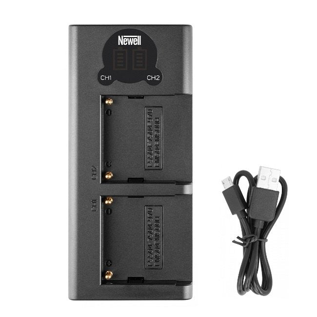 Newell DL-F970 DL USB C Two channel charger for NP-F550/750/970 - cambuy-lives