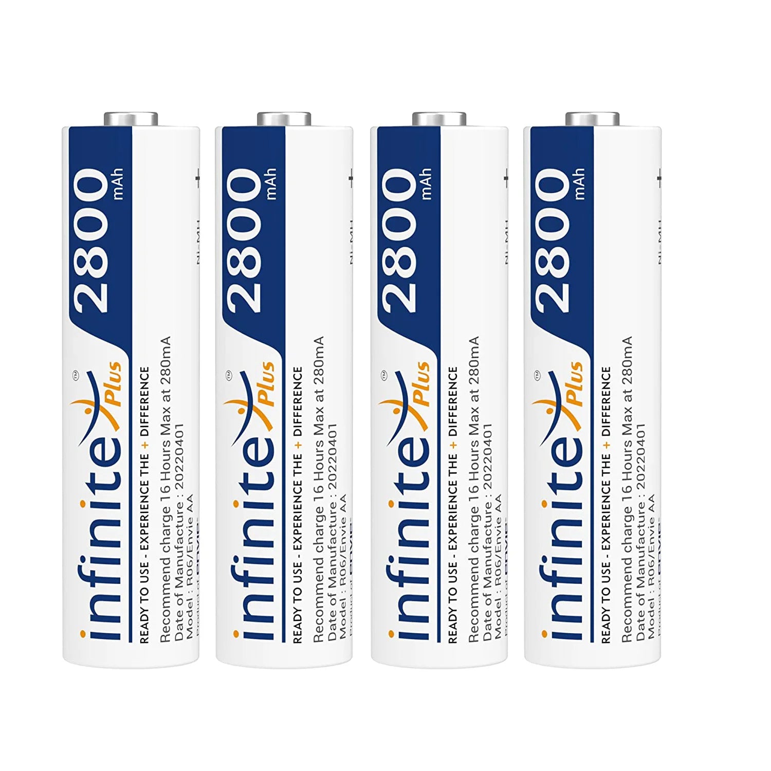 ENVIE (AA28004PL) AA Rechargeable Batteries | High Capacity Ni-MH | 2800 mAh | Low Self Discharge | Pre-Charged (Pack Of 4) - cambuy-lives
