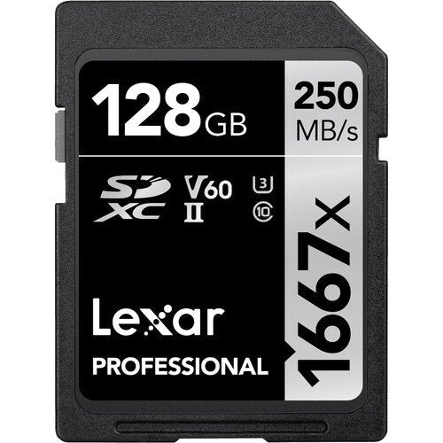 Lexar 128GB Professional 1667x UHS-II SDXC Memory Card - cambuy-lives