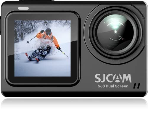 SJCAM SJ8 Dual Screen 4K/30fps Sports Action Camera | 2.33'/1.3' Dual Touch Screen Display | 170? Wide-Angle | Super Night Vision | 30m Waterproof |Digital Vlog Camera | Black - cambuy-lives
