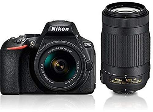 Used Nikon D5600 with AF-P 18-55 mm + AF-P 70-300 mm VR Kit 3X Optical Zoom, Black - cambuy-lives