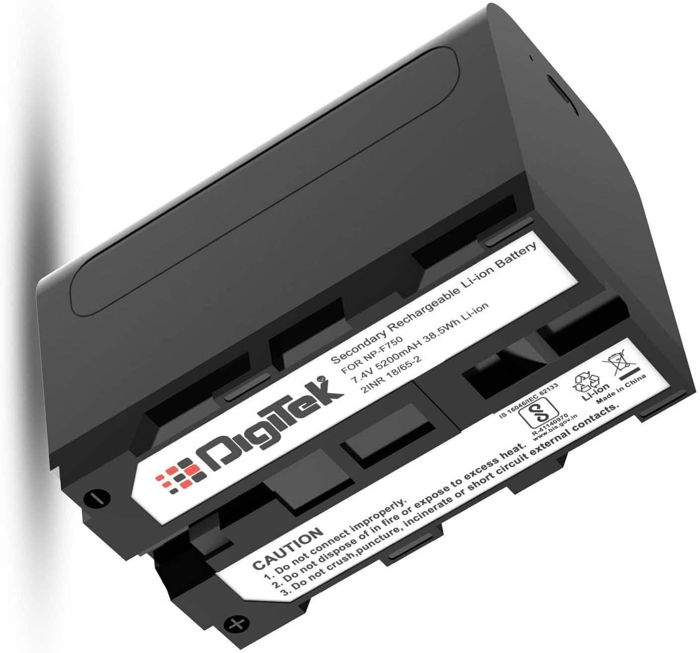 Digitek NP-F750 MU Lithium Battery Pack with Micro USB Charging 5200Mah For Sony Camera / Led Lights And Ring Lights - cambuy-lives
