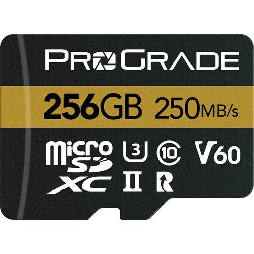 Prograde Digital 256Gb Uhs-Ii V60 Microsdxc Memory Card With Sd Adapter - cambuy-lives