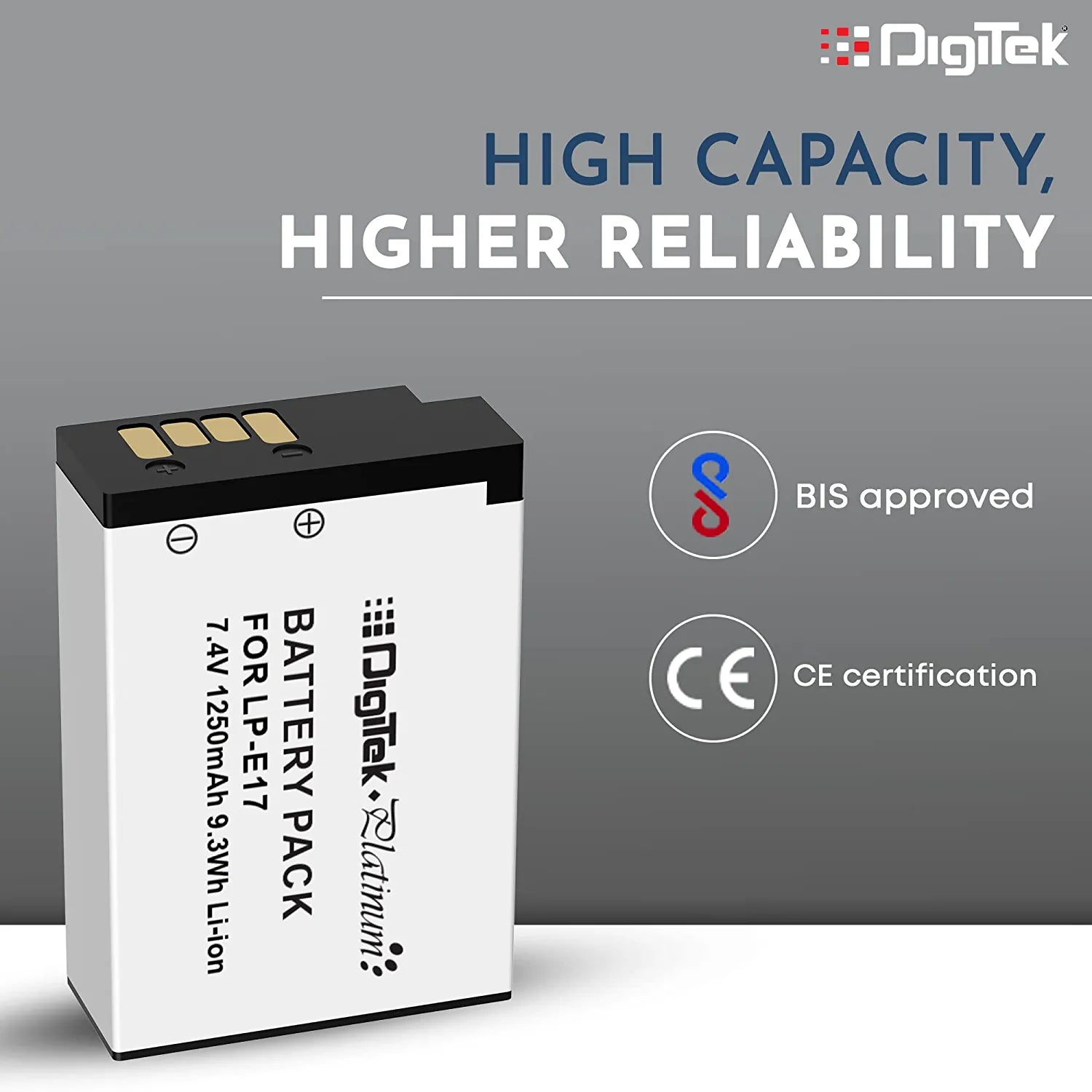 DigiTek (LP-E17 Platinum) Platinum Extra Power Secondary Rechargeable Li-ion Battery for Camera - cambuy-lives