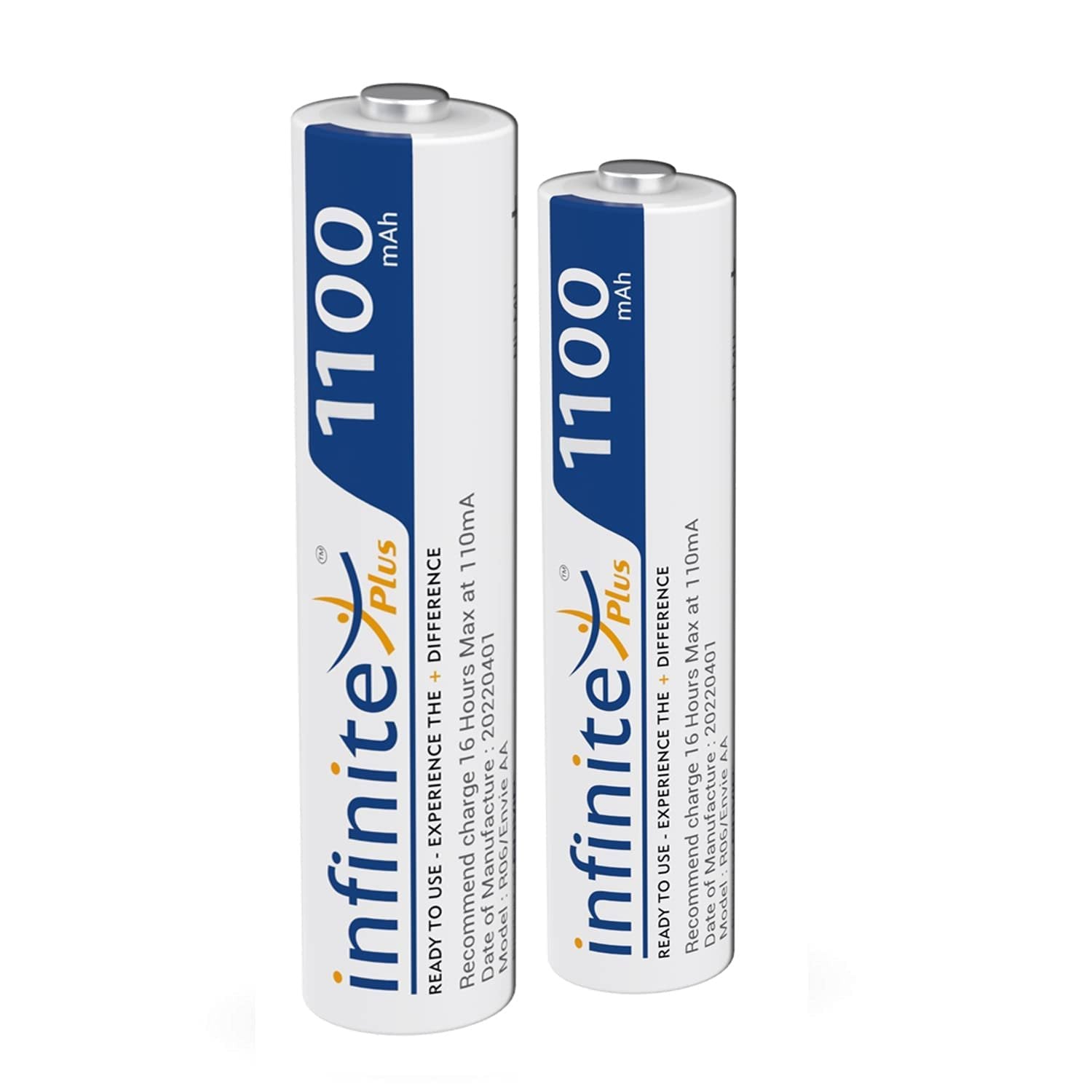 ENVIE AAA Rechargeable Batteries, High-Capacity Ni-MH 1100 mAh, Low Self Discharge, Pre-Charged (Pack of 2) (AAA11002PL) - cambuy-lives