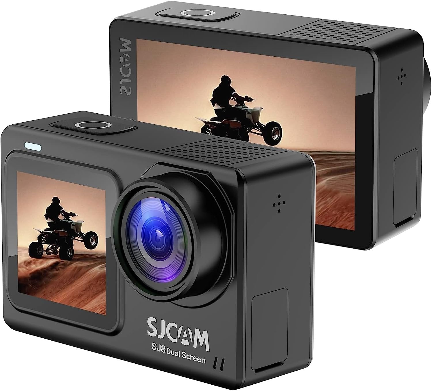 SJCAM SJ8 Dual Screen 4K/30fps Sports Action Camera | 2.33'/1.3' Dual Touch Screen Display | 170? Wide-Angle | Super Night Vision | 30m Waterproof |Digital Vlog Camera | Black - cambuy-lives