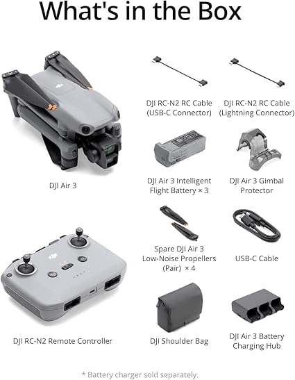 DJI Air 3 Fly More Combo Drone (DJI RC 2)