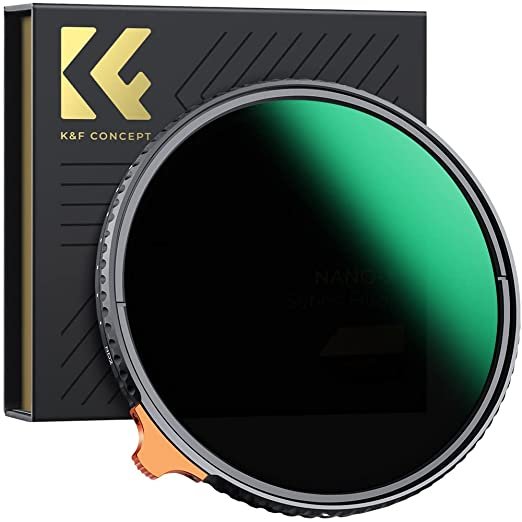 K&F Concept 77mm ND2 to ND400 Variable Neutral Density Filter Slim ND Fader ND2-400 Optical Glass - cambuy-lives