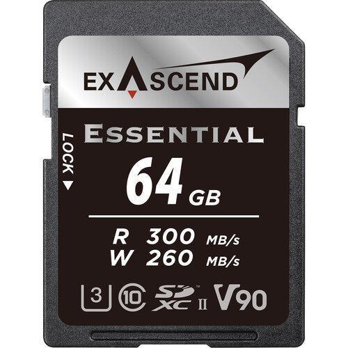 Exascend 64GB Essential UHS-II SDXC Memory Card - cambuy-lives