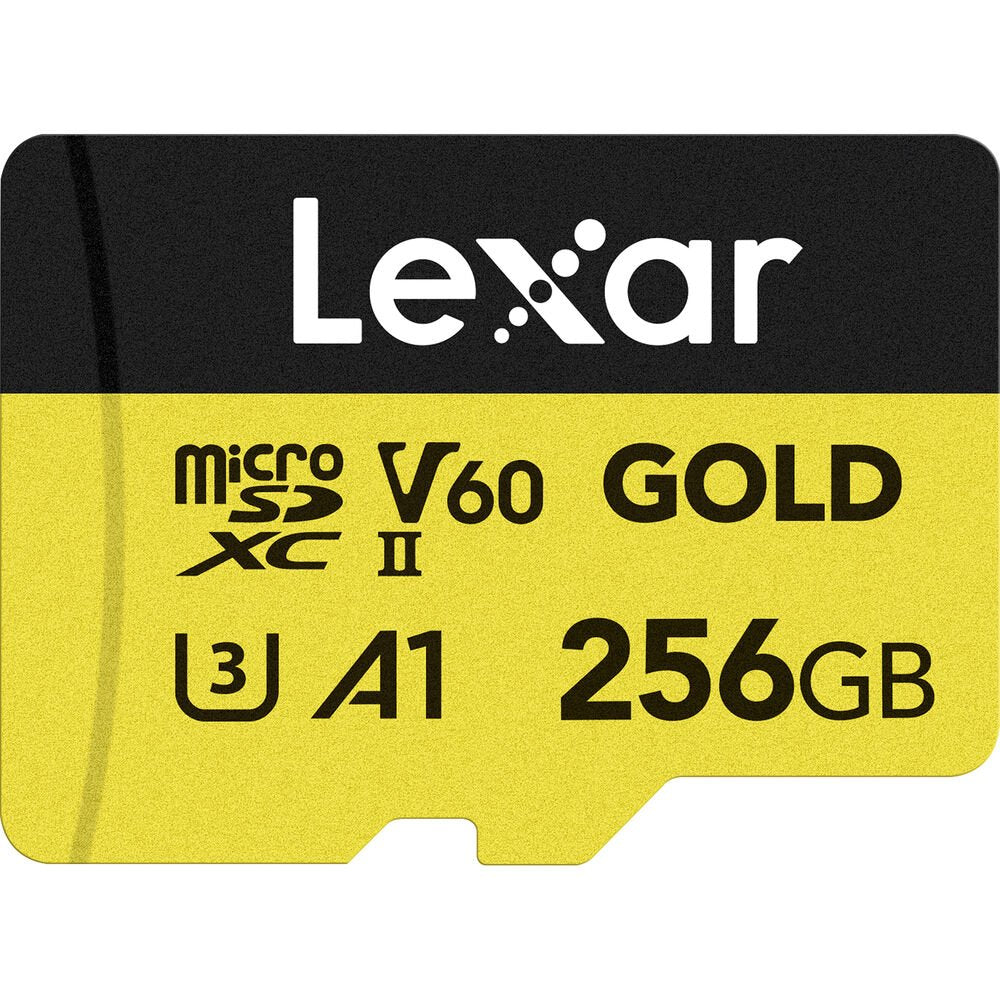 Lexar 256GB Professional GOLD UHS-II V60 microSDXC Memory Card - cambuy-lives