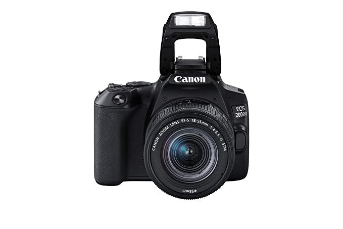 Canon EOS 200D II 24.1MP Digital SLR Camera + EF-S 18-55mm f4 is STM Lens (Black) Open box Unused - cambuy-lives