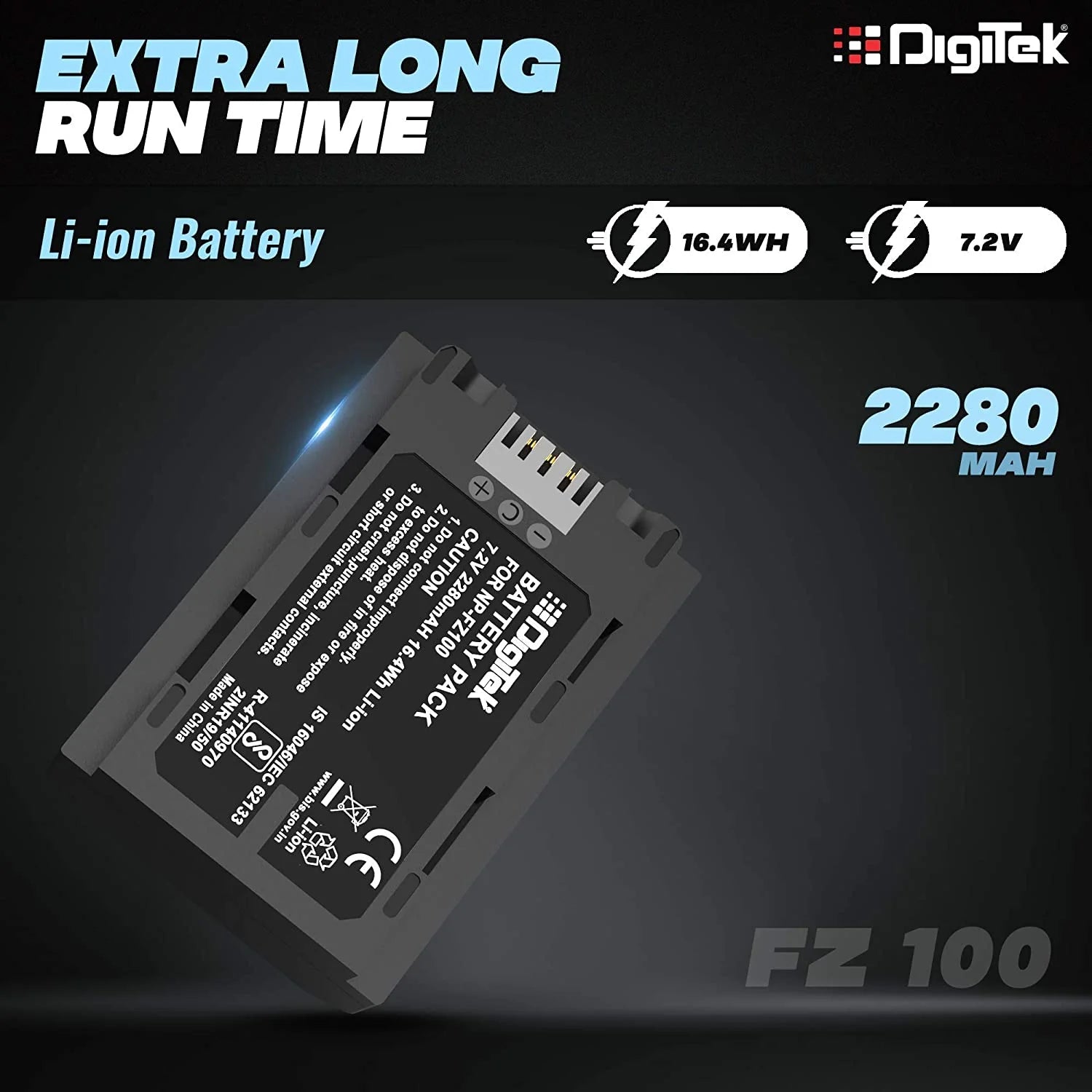 DigiTek (NP-FZ100) Lithium-ion Rechargeable Battery for Sony Digital Camera - cambuy-lives