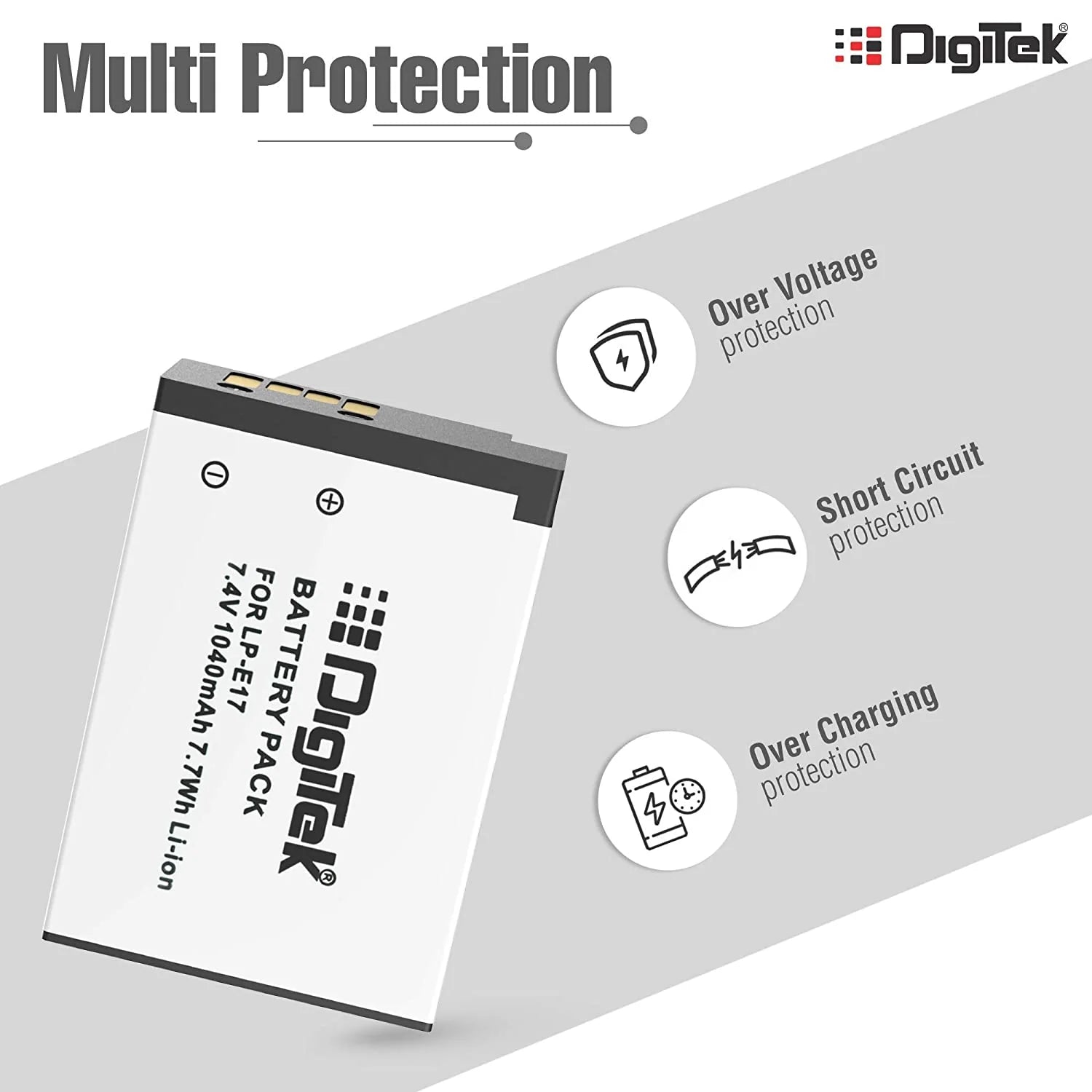 DigiTek (LP-E17) Lithium-ion Rechargeable Battery Pack for DSLR Camera - cambuy-lives