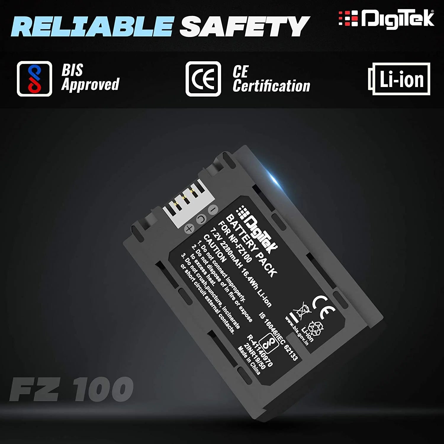 DigiTek (NP-FZ100) Lithium-ion Rechargeable Battery for Sony Digital Camera - cambuy-lives
