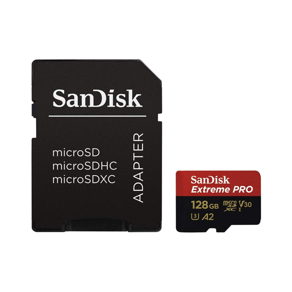 SanDisk 128GB Extreme Pro microSDXC Card UHS-I V30 Class 10 Card with Adapter - cambuy-lives