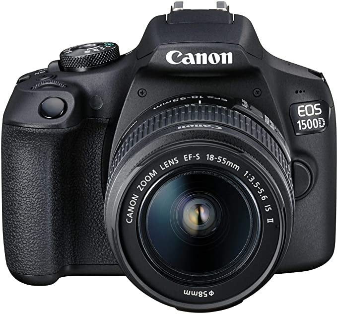 Canon EOS 1500D 24.1 Digital SLR Camera (Black) with EF S18-55 is II Lens Open box New - cambuy-lives