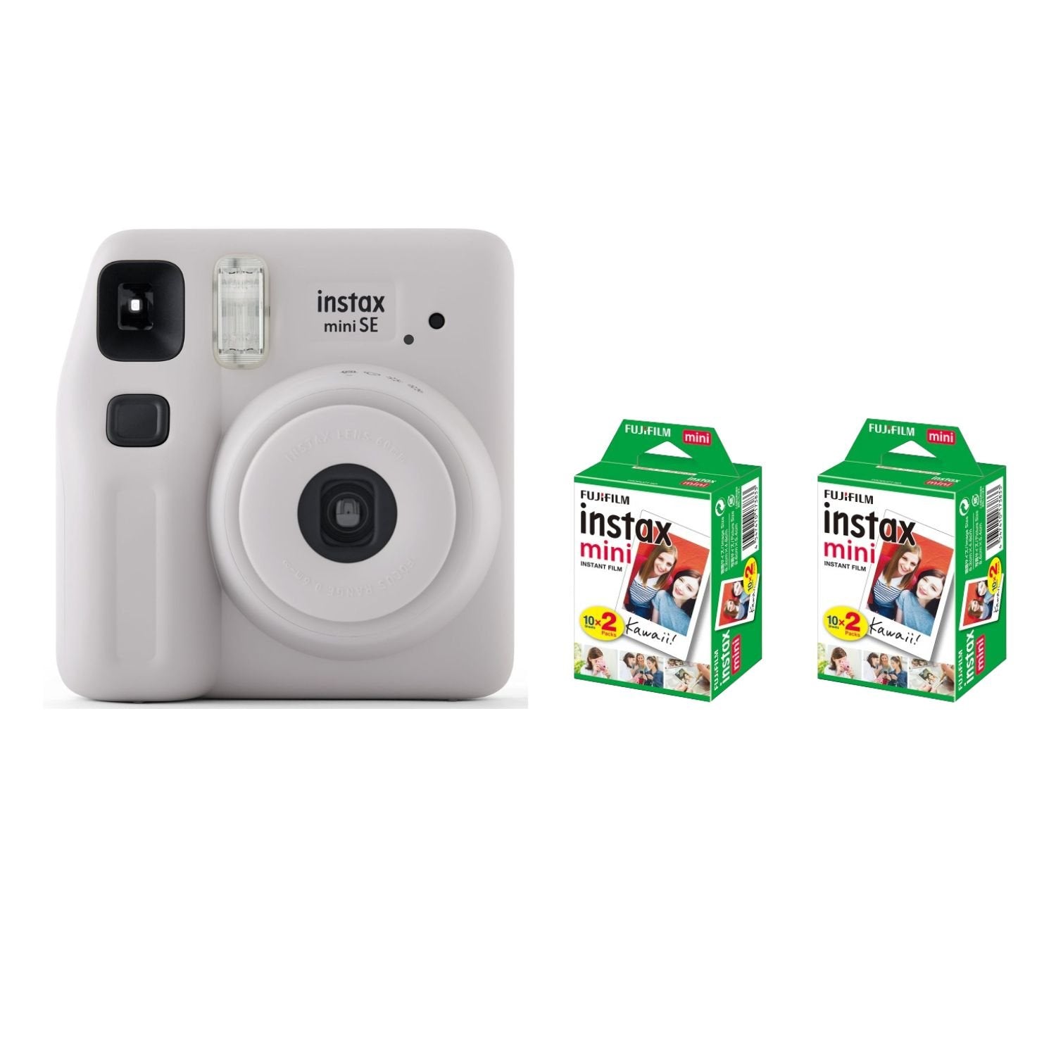 Fujifilm Instax Mini SE Joy Pack Instant Camera Light Gray - cambuy-lives