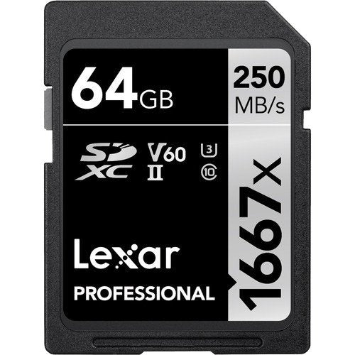 Lexar 64GB Professional 1667x UHS-II SDXC Memory Card - cambuy-lives