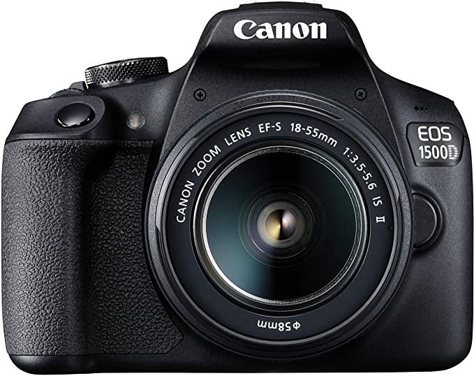Used Canon EOS 1500D Digital SLR Camera (Black) with EF S18-55 is II Lens/Camera Case - cambuy-lives