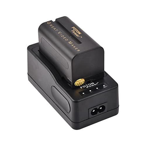 FOTON POWER Super Quick Battery Charger for NP-F970 F770 F750 FX1000E GV-HD700E Compatible for Camera Battery Charger - cambuy-lives
