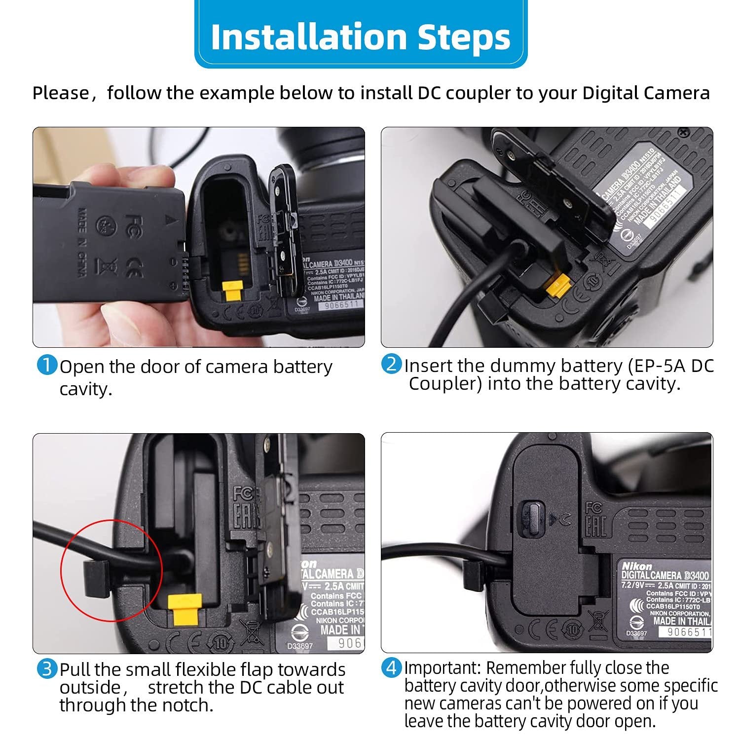 Nikon DSLR Cameras Replacement ac Power Adapter - cambuy-lives