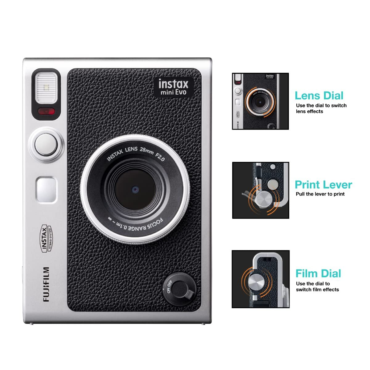 Fujifilm Instax Mini Evo Hybrid Camera Premium Edition - cambuy-lives