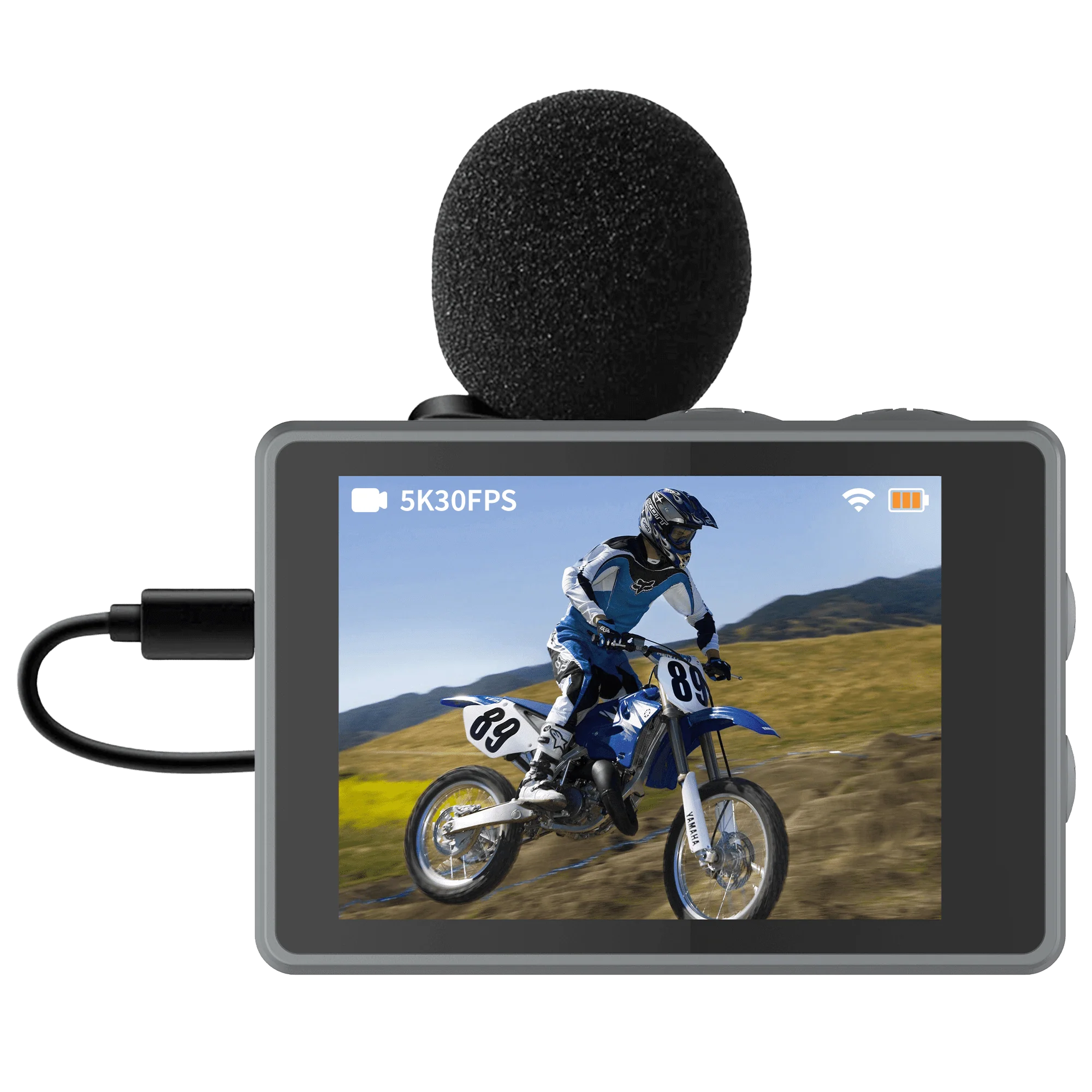 IZI Click Plus 5K 30FPS Budget Action Camera,170? HD Wide Angle, Anti-Shake EIS,MotoVlog,YouTube,Live Stream,110ft Waterproof,Type-C Mic Support, Accessory Kit,2 X Battery + External MIC Included - cambuy-lives