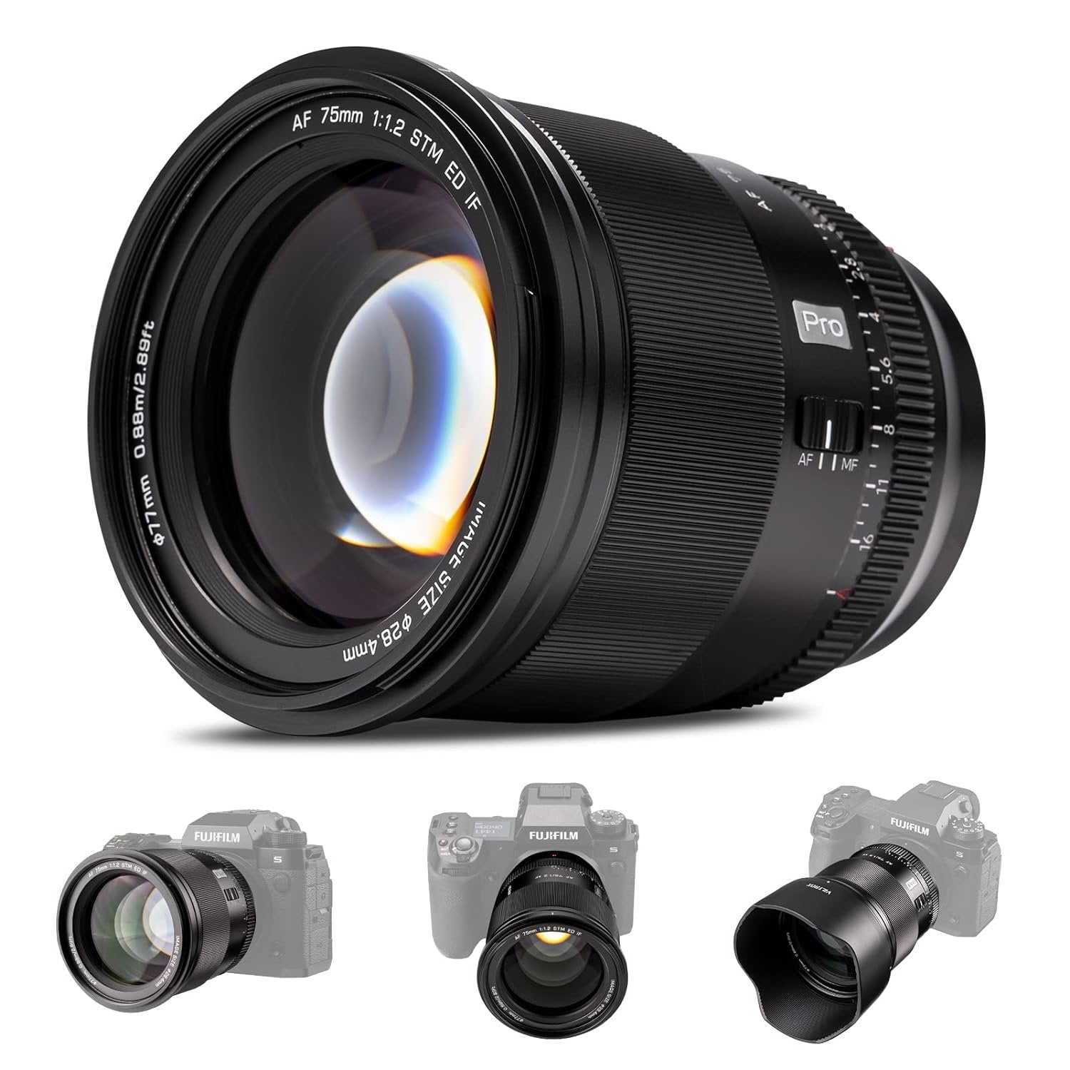 Viltrox 75mm F1.2 Pro Level Autofocus Lens for Fuji X-Mount Mirrorless Cameras - cambuy-lives