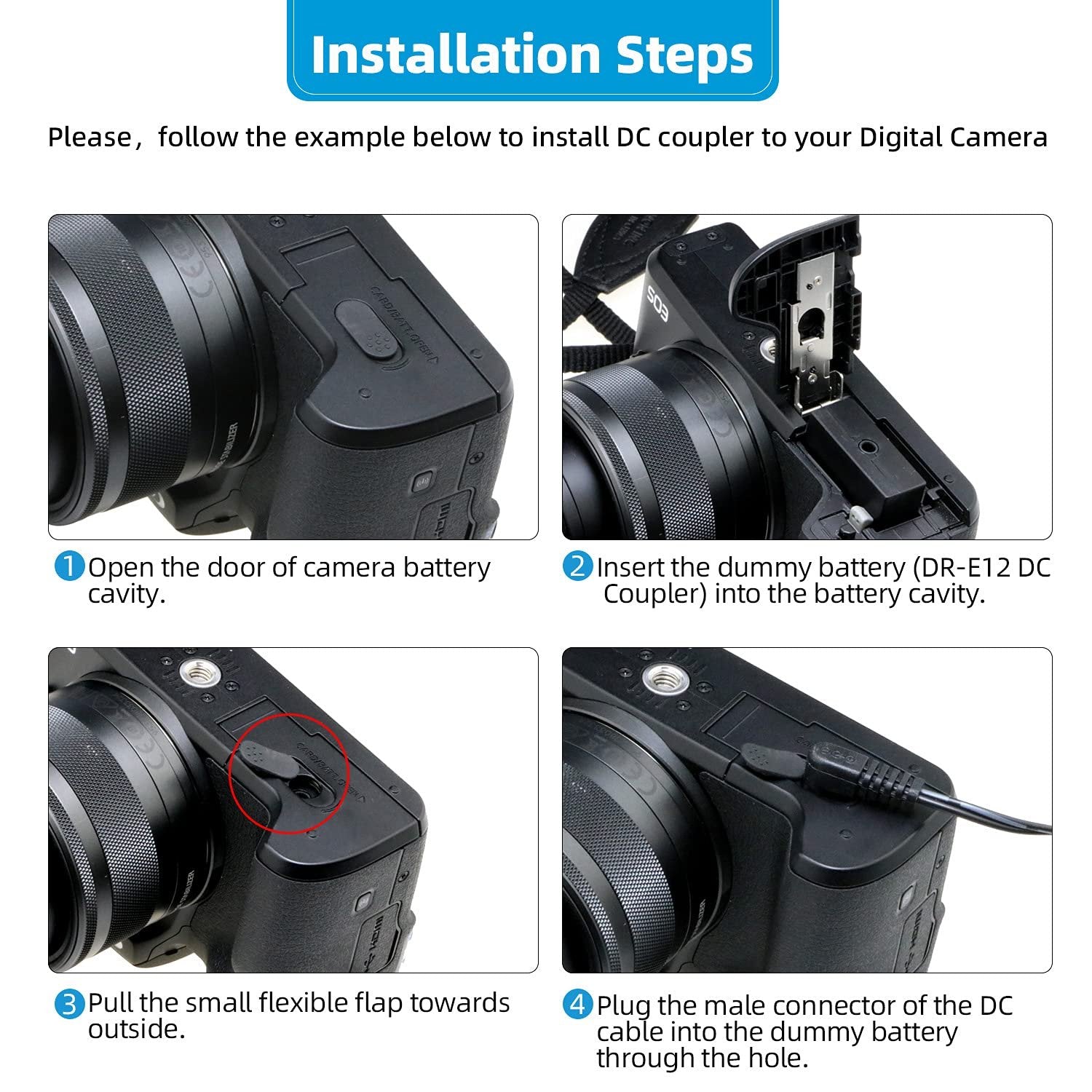 Canon EOS M Series mirrorless Camera Replacement ac Power Adapter - cambuy-lives