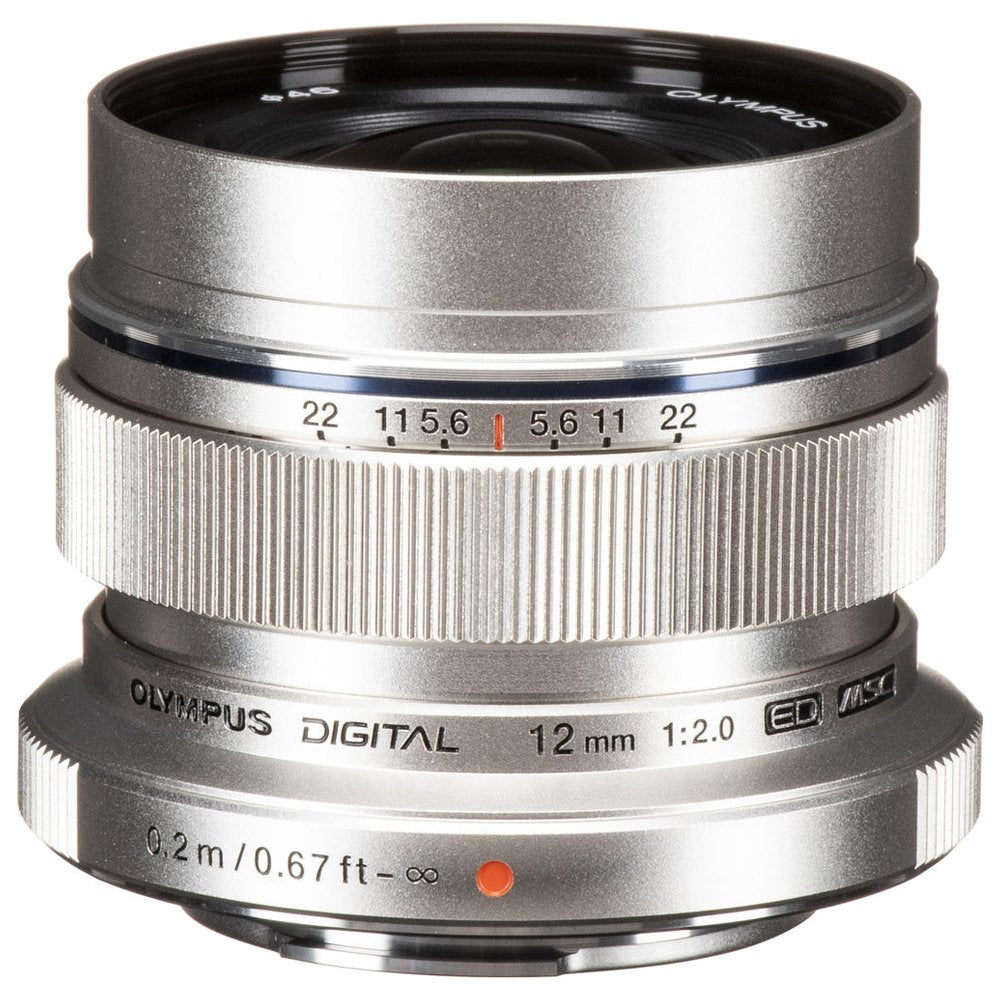 Olympus M.Zuiko Digital ED 12mm f/2 Lens (Silver) - cambuy-lives
