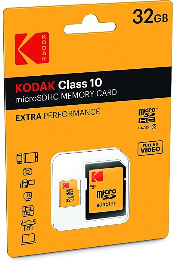 Kodak Extra 32GB Class 10 MicroSD Card with Adapter - cambuy-lives