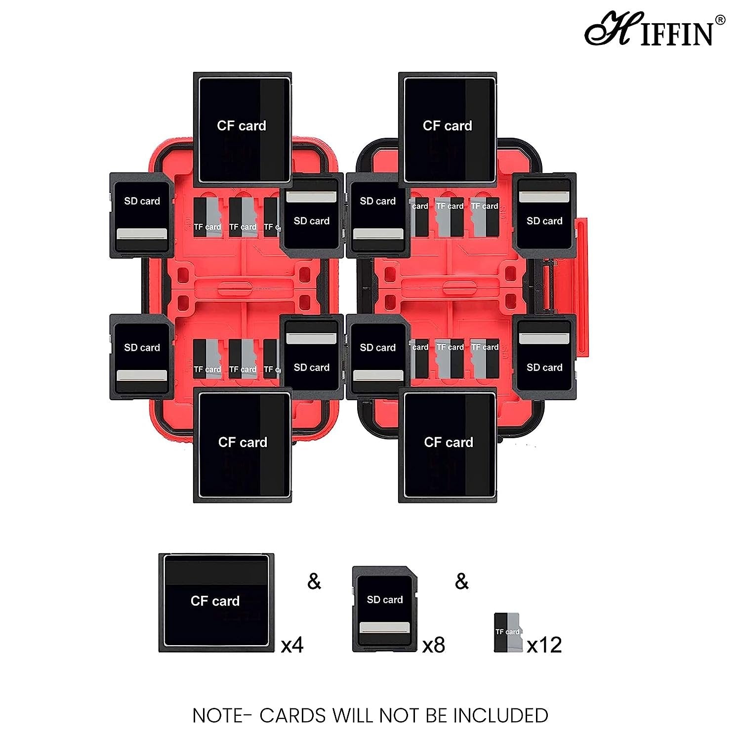 HIFFIN 24 in 1 Slot Card CASE with Multi Storage Option Attractive Designer Card Holder Black (KH6) - cambuy-lives