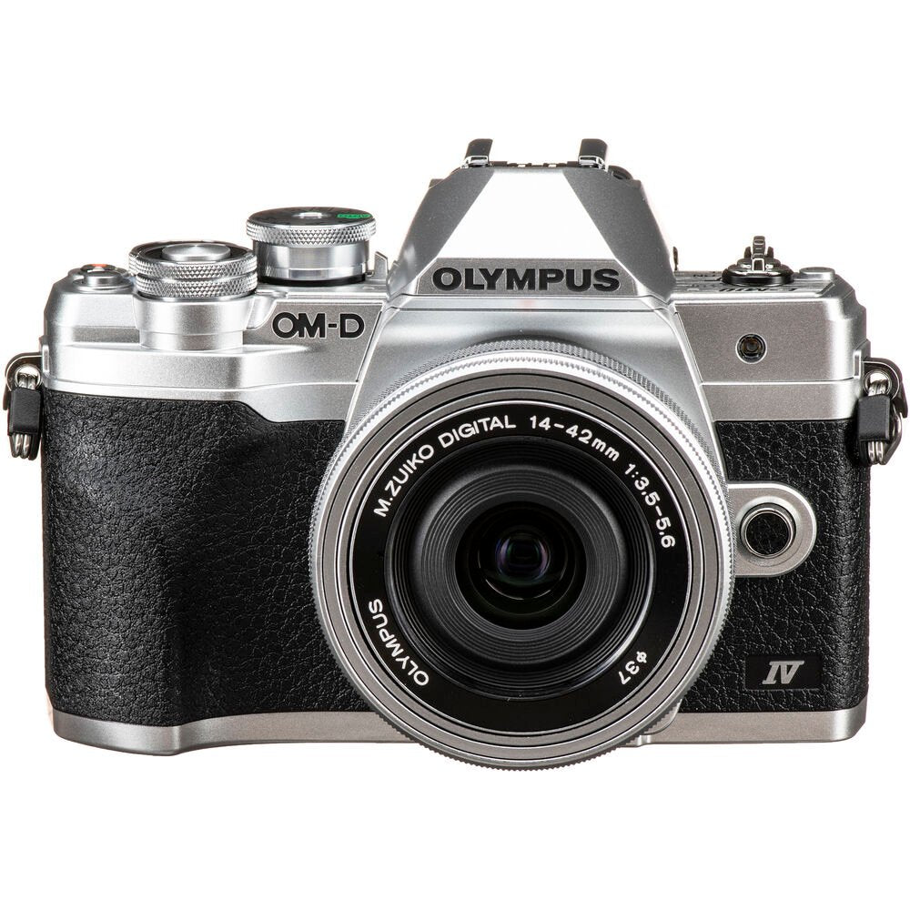 Olympus OM-D E-M10 Mark IV Mirrorless Camera with 14-42mm EZ Lens (Silver) - cambuy-lives