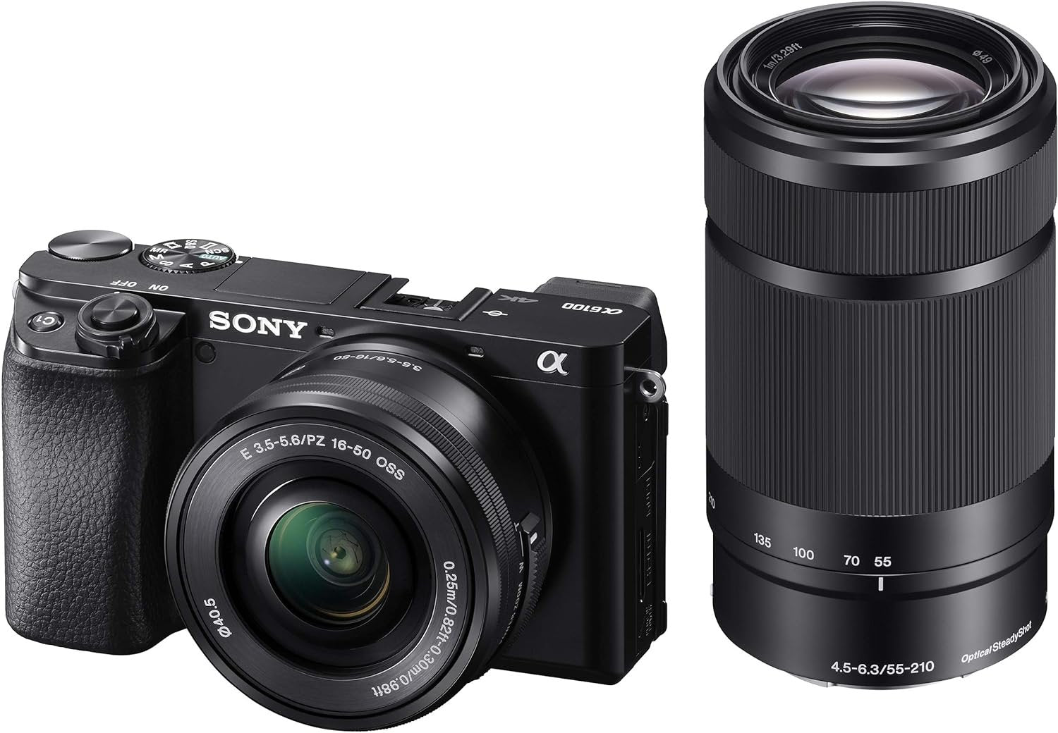 Sony Alpha ILCE-6100Y Mirrorless Camera with 16-50mm & 55-210mm Zoom Lens Open Box - cambuy-lives