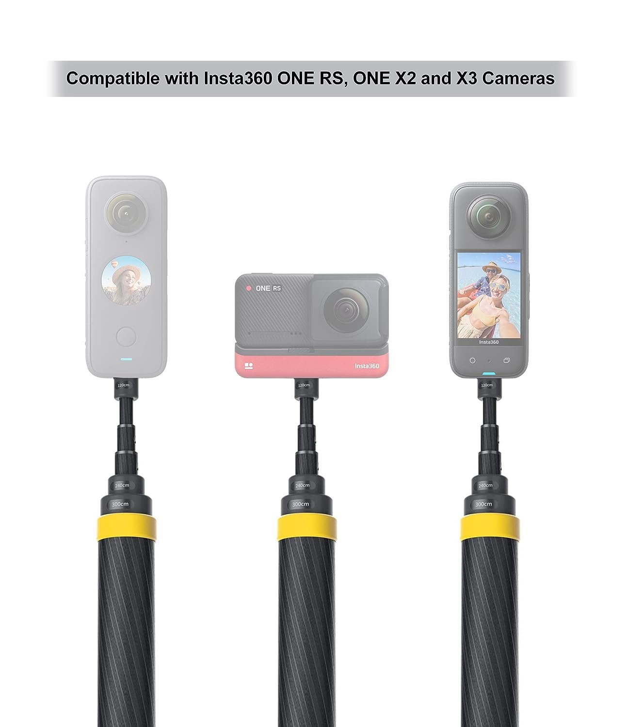 Insta360 Extended Edition Selfie Stick for ONE X3 ,X2, ONE R, ONE X, ONE Action Camera - cambuy-lives