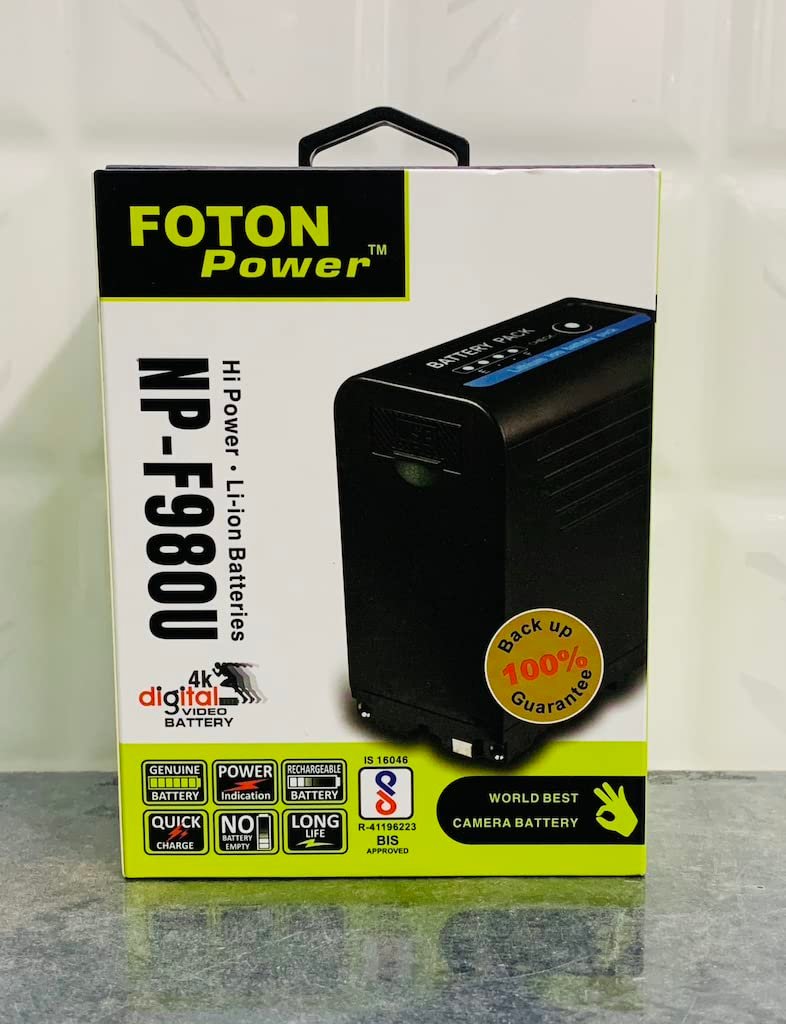 FOTON NP-F980U PLATNIUM Battery (31900 mAh) for Sony NP-F980 NP-F960 NP-F970 NP-F770 NP-F570 NP-F330 Sony PBD-D50 PBD-V30 PLM-100 PLM-50 PLM-A35 PLM-A55 Q002-HDR1 UPX-2000 CCD-TRV720 CVX-V18NSP - cambuy-lives