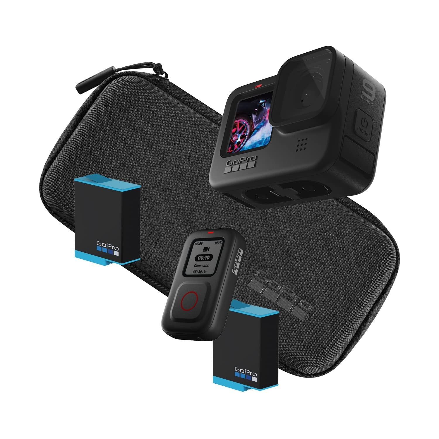 GoPro HERO9 Action Camera Special Bundle with Remote and Extra Rechargeable Battery - Black - cambuy-lives