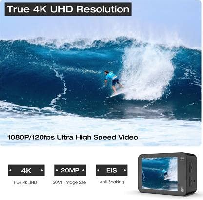 CamPark X30 Ultra HD 4K Action Camera Touch Screen Waterproof Wifi (Black) - cambuy-lives