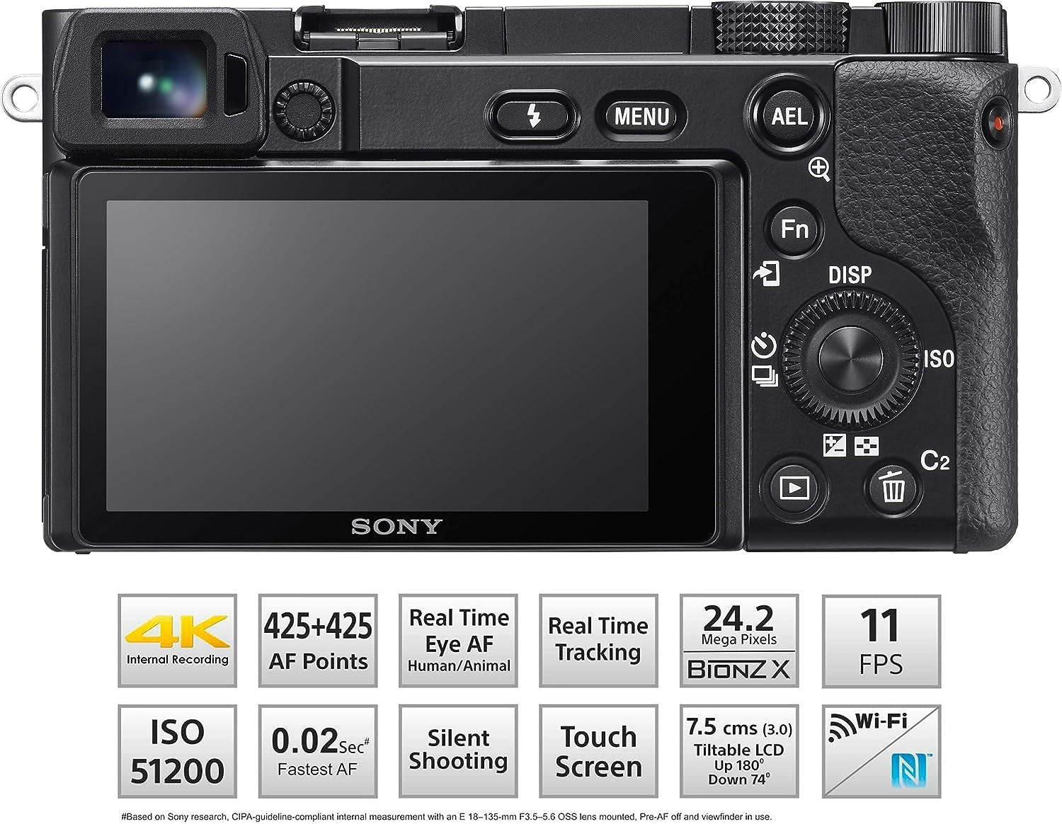 Sony Alpha ILCE 6100L Mirrorless DSLR Camera with 16-50mm Lens Open Box - cambuy-lives