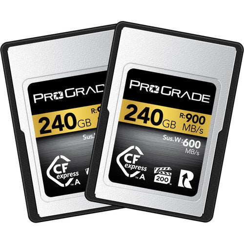 ProGrade Digital 240GB CFexpress 2.0 Type A Gold Memory Card (2-Pack) - cambuy-lives