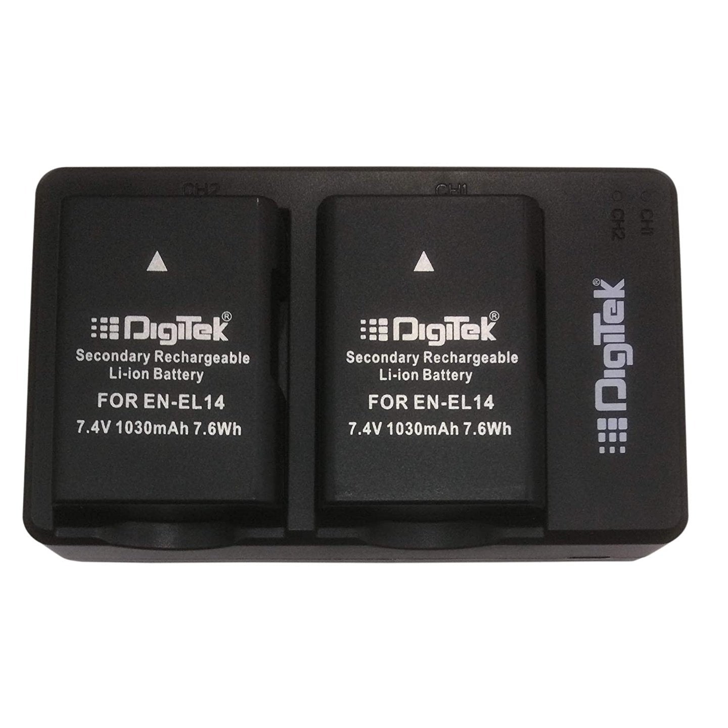 DIGITEK EN-EL14 Dual Camera Battery Charger with Two ENEL-14 Battery DUC-010 EN-EL14 - cambuy-lives