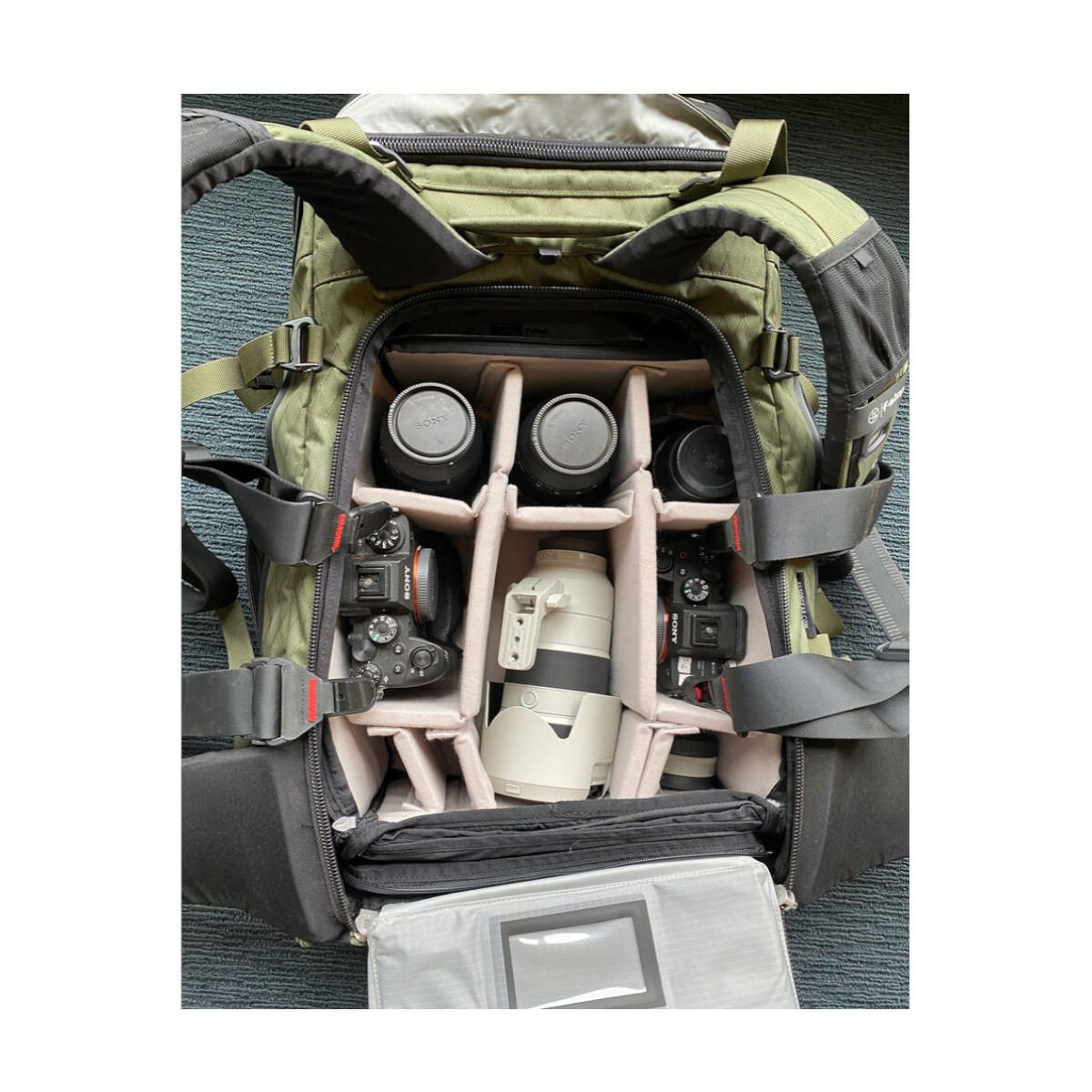 F-Stop Ajna 37L DuraDiamond Travel and Adventure Backpack / Essentials Bundle / Cypress Green - cambuy-lives