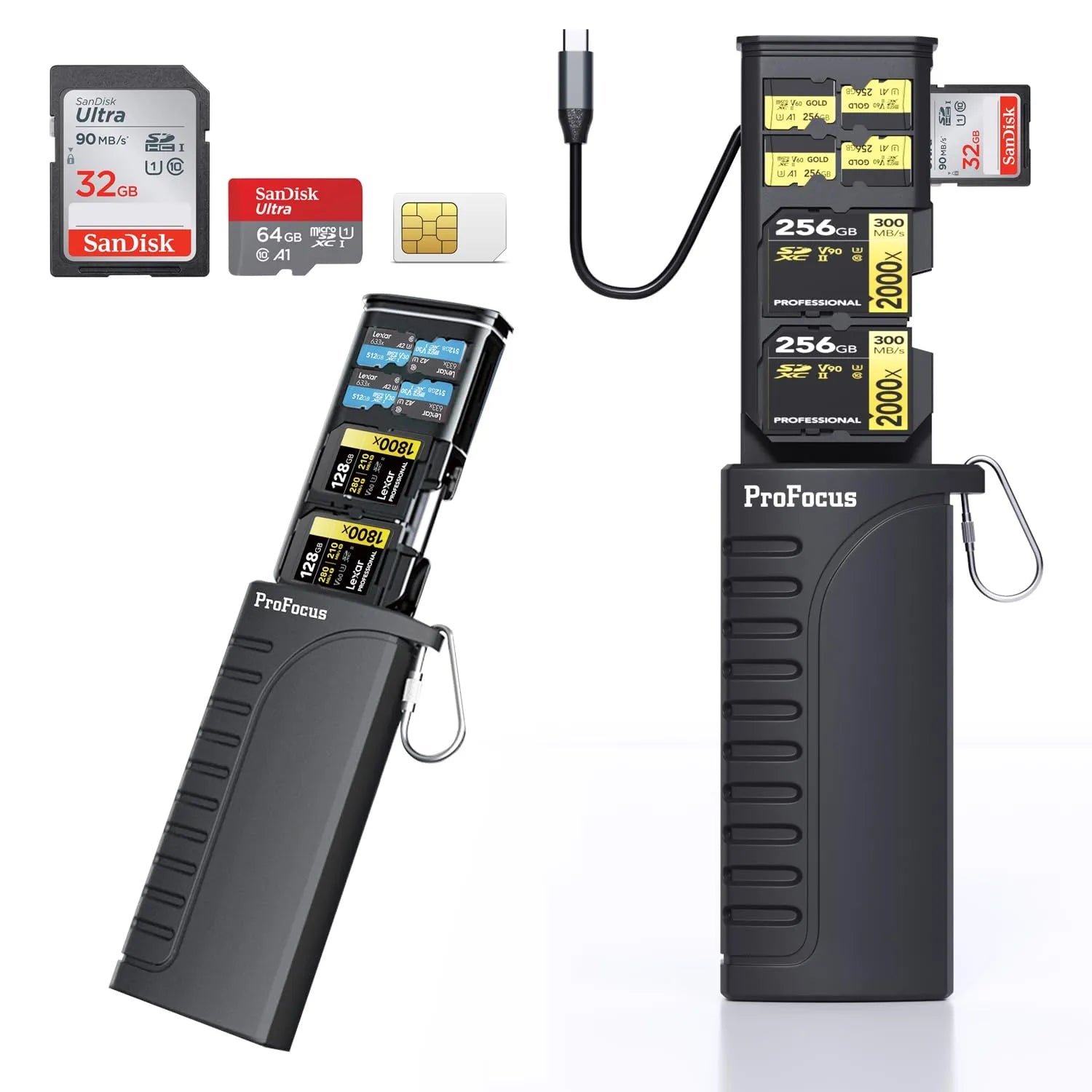 ProFocus CardSafe ProReader High-Speed SD/TF Card Reader USB 3.130 - cambuy-lives