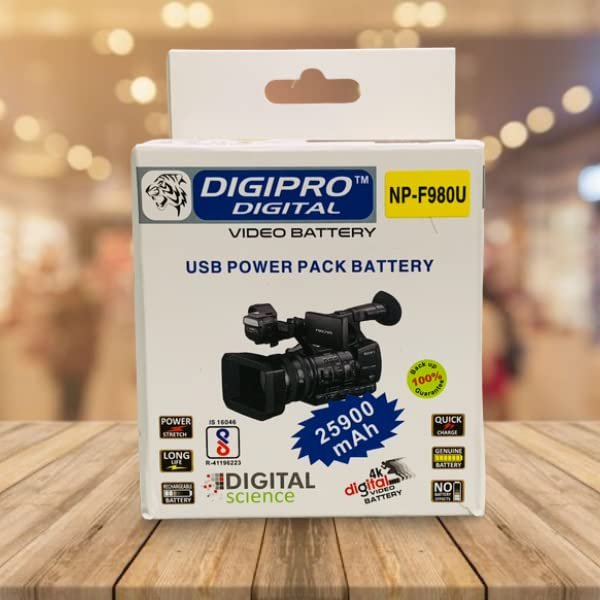 DIGIPRO NP-F980U PLATNIUM Battery (25900 mAh) for Sony NP-F980 NP-F960 NP-F970 NP-F770 NP-F570 NP-F330 Sony PBD-D50 PBD-V30 PLM-100 PLM-50 PLM-A35 PLM-A55 Q002-HDR1 UPX-2000 CCD-TRV720 CVX-V18NSP - cambuy-lives