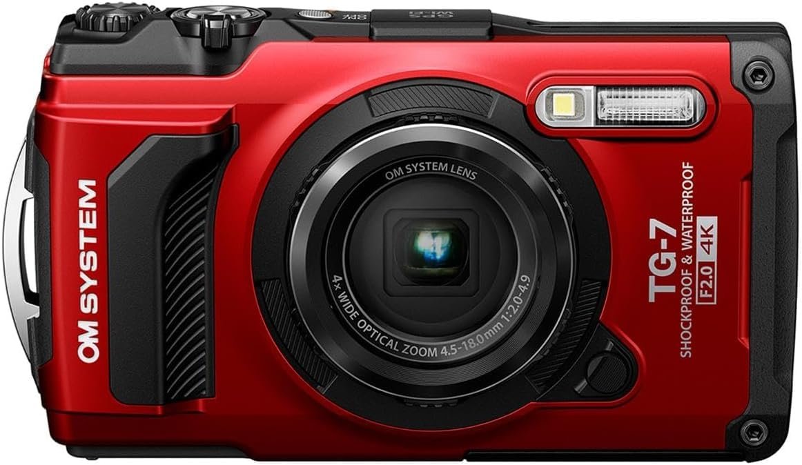 OM System Tough TG-7 Red Underwater Camera - cambuy-lives