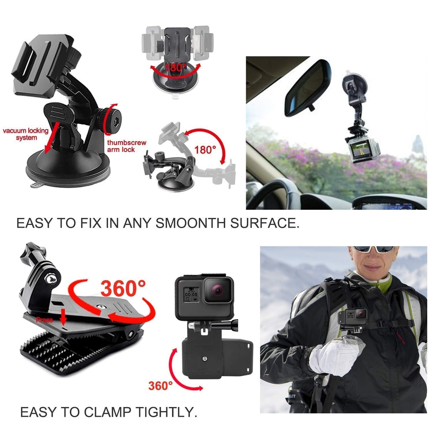 GoPro Hero 9 Action Camera WITH 61 in 1 Action Camera Accessories Kit Combo pack - cambuy-lives